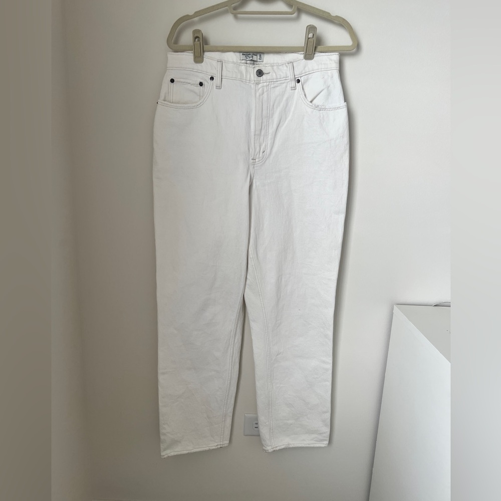 Abercrombie & Fitch High-Rise White Jeans